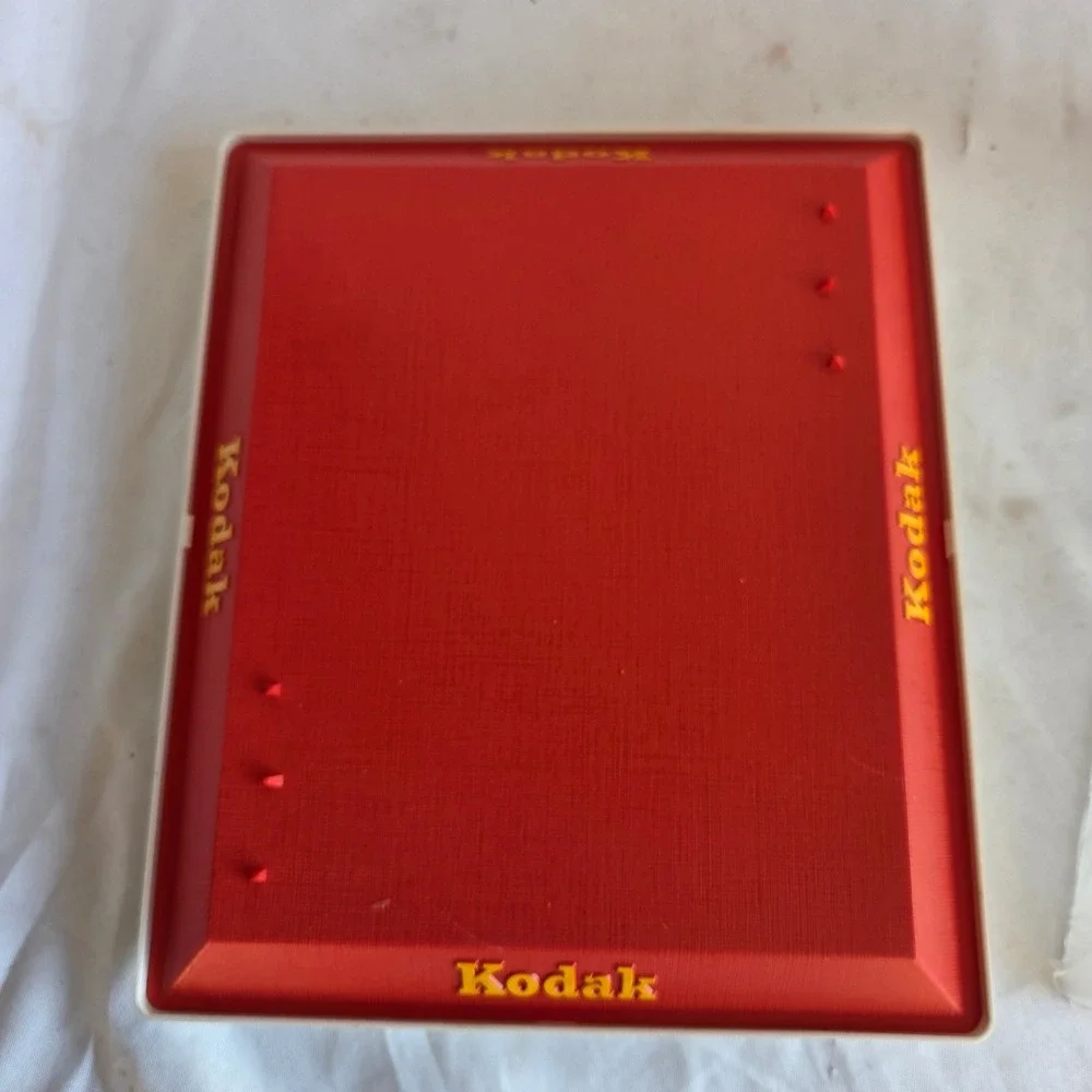 NOS Vintage Kodak Stacking Display Case Red Base Factory Wrapped Clear Top Rare